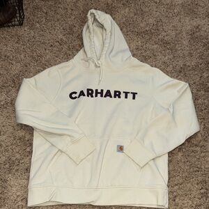 Carhartt Cream Sweater Pullover with Logo